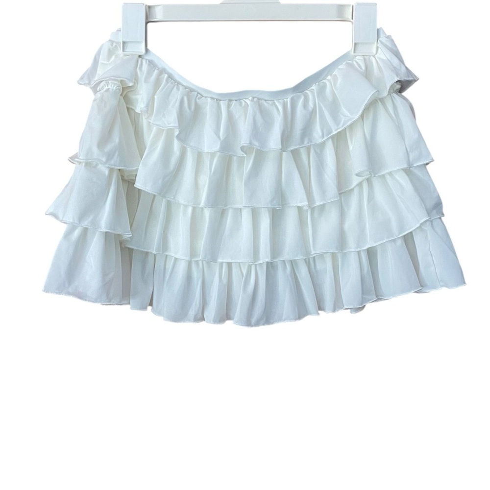 Out From Under Cammy Ruffle Trim Micro Skort NWT XL Cloud Dancer - Picture 4 of 5